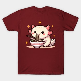 adorable axolotl ramen noodles T-Shirt